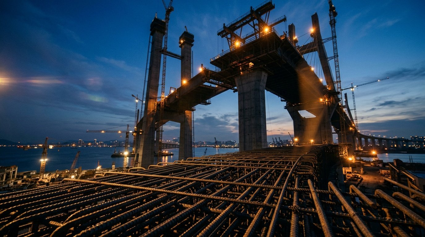 Wapeningsstaal plaatsen infrastructuur - Bozan Bouw onderaannemer
